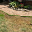 Stained and stamped concrete patio, sidewalk and steps in Carmel, Indiana. 